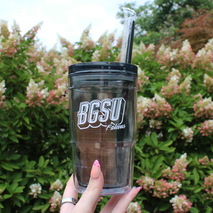 Spirit BGSU 16oz Hampshire Black Travel Tumbler