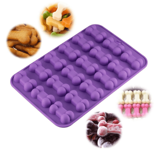 Gadget Gerbil 18 Slot Silicone Dog Bone Shaped Baking Mold