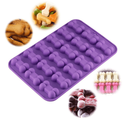 Gadget Gerbil 18 Slot Silicone Dog Bone Shaped Baking Mold