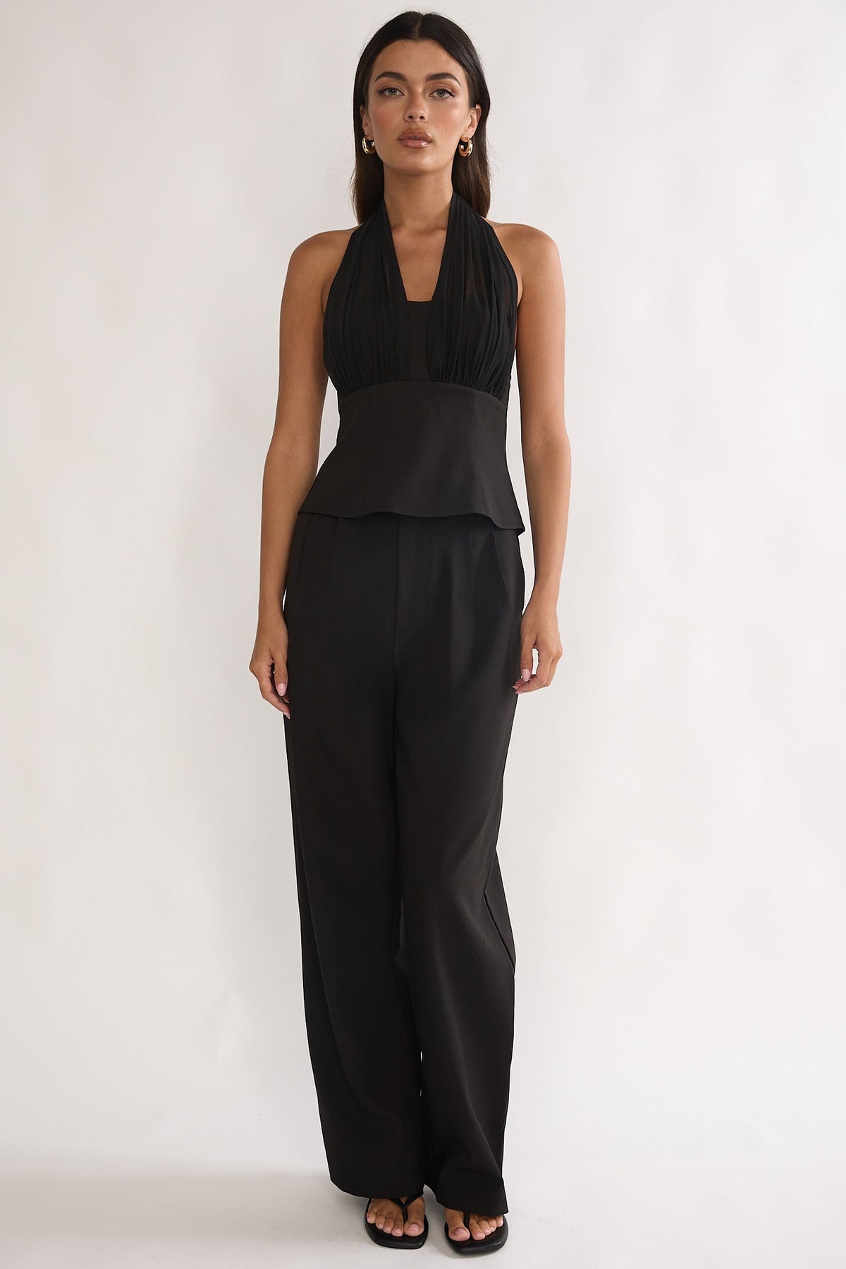 Meri Side Pocket Trouser Pants Black