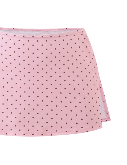 DIANA SWIM SKIRT SET - BABY PINK POLKA DOT