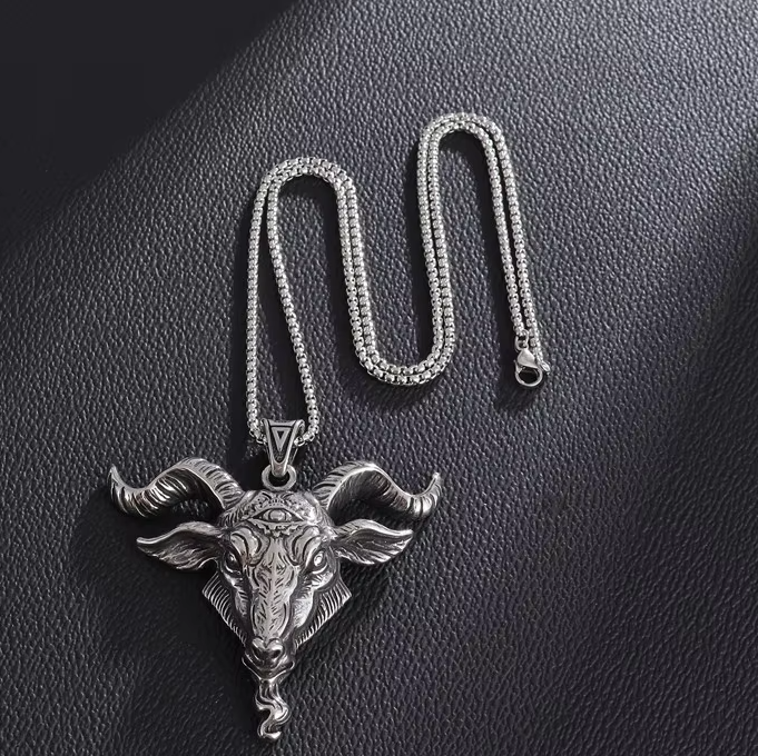 Baphomet Head Necklace