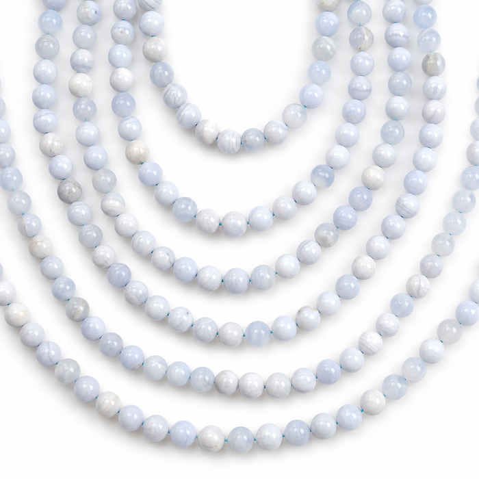 Blue Lace agate Beads, Natural Round Crystal Beads 4mm to 10mm