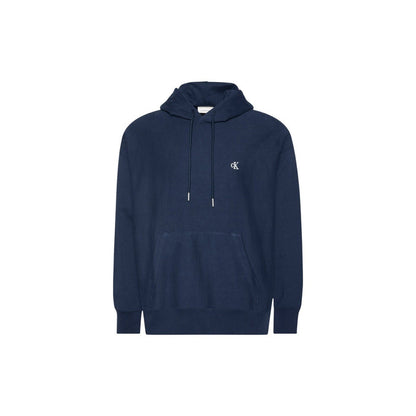 Image 1 : Sweat à capuche Calvin Klein Jeans homme bleu avec monogramme CK vue de face — Delvale
