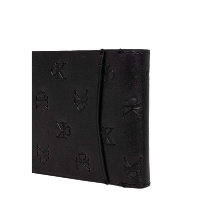 Image 2 : Vue détaillée du portefeuille Calvin Klein noir en cuir premium — Delvale
