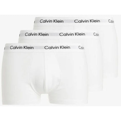 Image 4 : Boxer Calvin Klein Underwear homme bleu marine avec ceinture gris bleuté, vue de face — Delvale