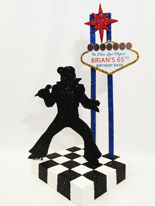 Elvis Birthday Centerpiece - Designs by Ginny