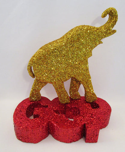 Styrofoam Elephant on GOP base - Designs by Ginny
