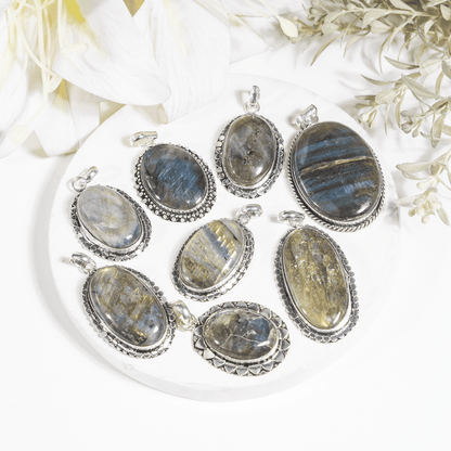 Labradorite Pendants – Natural Crystal Pendants Healing Gemstone Pendants