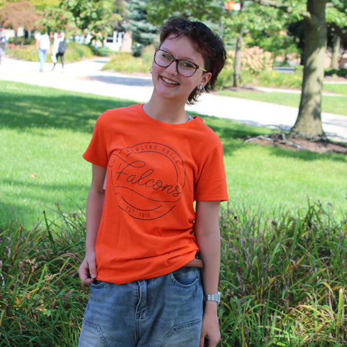 Ladies J America Thin Line Falcons Basic Tee