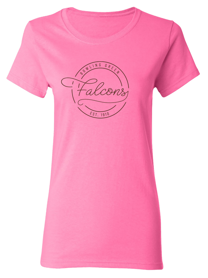 Ladies J America Thin Line Falcons Basic Tee