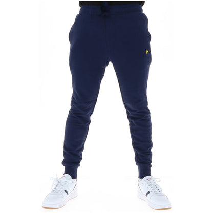 Image 1 : Pantalon homme Lyle & Scott bleu en coton avec fermeture lacets — Delvale
