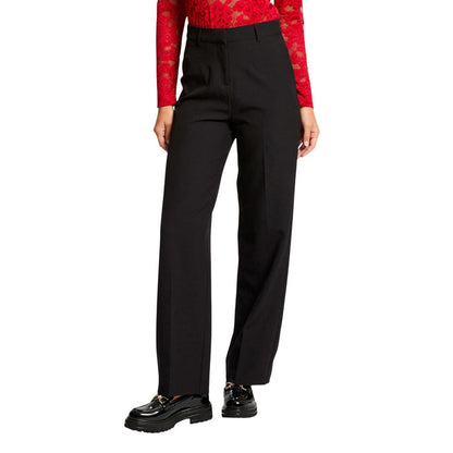 Image 2 : Détail du pantalon noir femme Morgan De Toi, matière polyester stretch — delvale