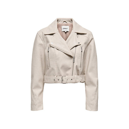 Image 3 : Only veste beige femme polyester, design sophistiqué col revers — delvale
