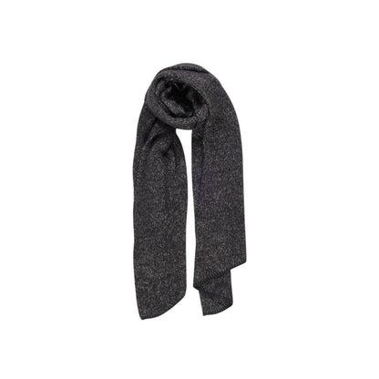 Image 1 : Echarpe Pieces femme noire en polyester lurex avec reflets métallisés — delvale