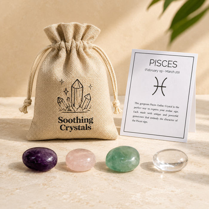PISCES Zodiac Crystal Kit, Pisces Birthstones Tumbled Stones Set, Pisces Gifts
