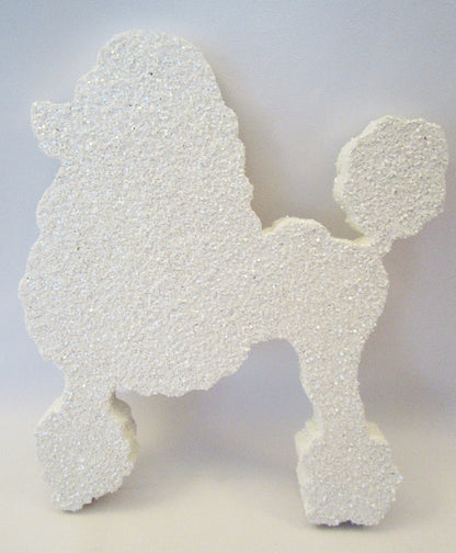 White Poodle Styrofoam Cutout - Designs by Ginny