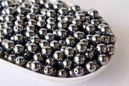Shungite Elite Beads, Natural Round Crystal Beads 4mm to 10mm