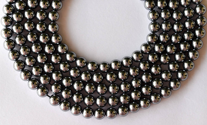 Shungite Elite Beads, Natural Round Crystal Beads 4mm to 10mm