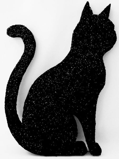 Styrofoam black cat cutout - Designs by Ginny
