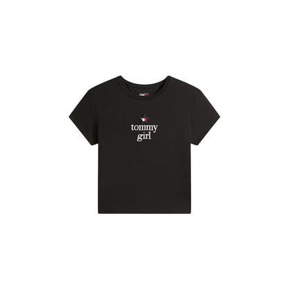Image 4 : T-shirt blanc Tommy Hilfiger Jeans femme en coton organique, vue d'ensemble — delvale