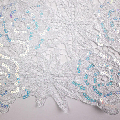 White Sequence Cord Lace