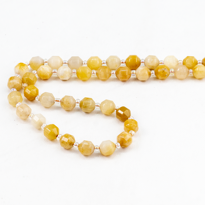 Yellow Aventuirne  Faceted Prism Cut Beads For Jewelry Making